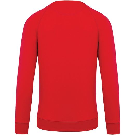 Sudadera algodón orgánico con cuello redondo y mangas raglán