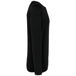 Sudadera algodón orgánico con cuello redondo y mangas raglán