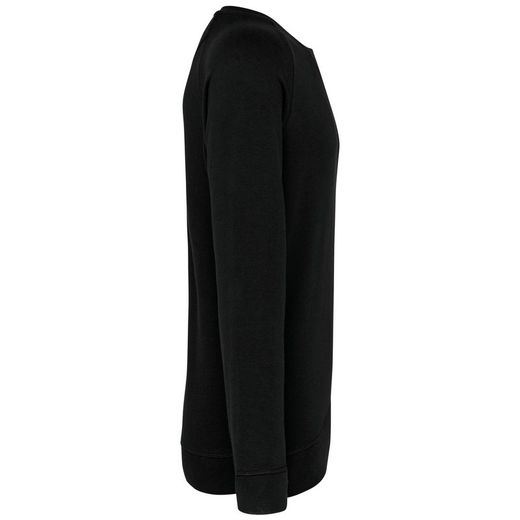 Sudadera algodón orgánico con cuello redondo y mangas raglán