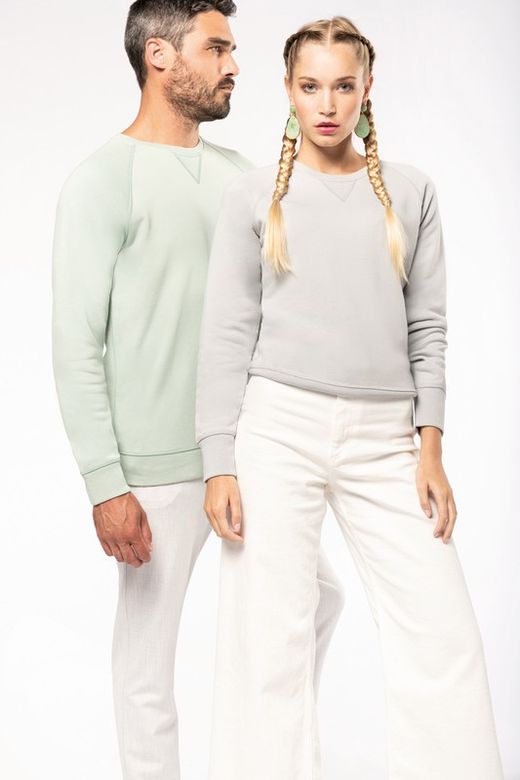 Bio-Baumwoll-Sweatshirt mit Rundhalsausschnitt und Raglanärmeln