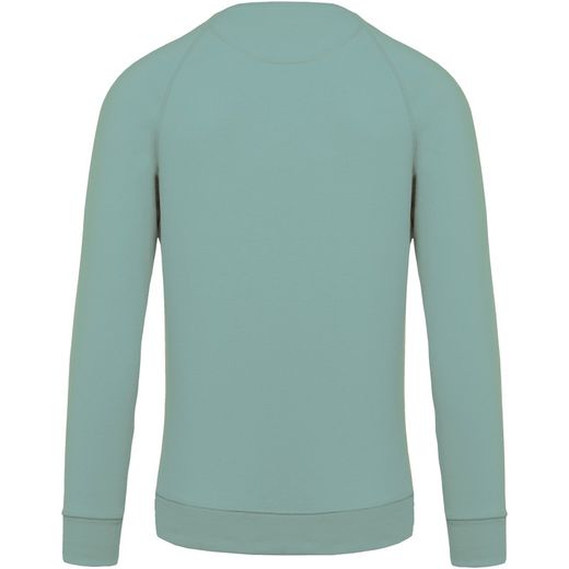 Sudadera algodón orgánico con cuello redondo y mangas raglán