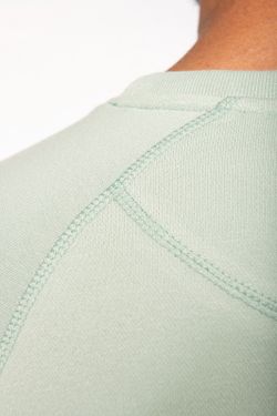 Sudadera algodón orgánico con cuello redondo y mangas raglán