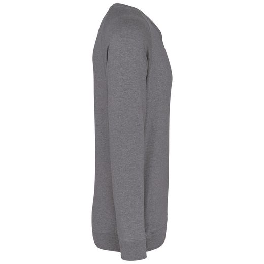Sudadera algodón orgánico con cuello redondo y mangas raglán