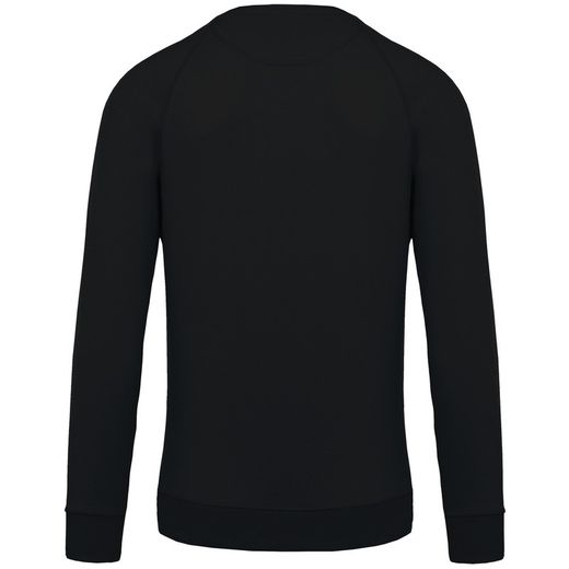 Sudadera algodón orgánico con cuello redondo y mangas raglán