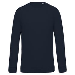 Sudadera algodón orgánico con cuello redondo y mangas raglán