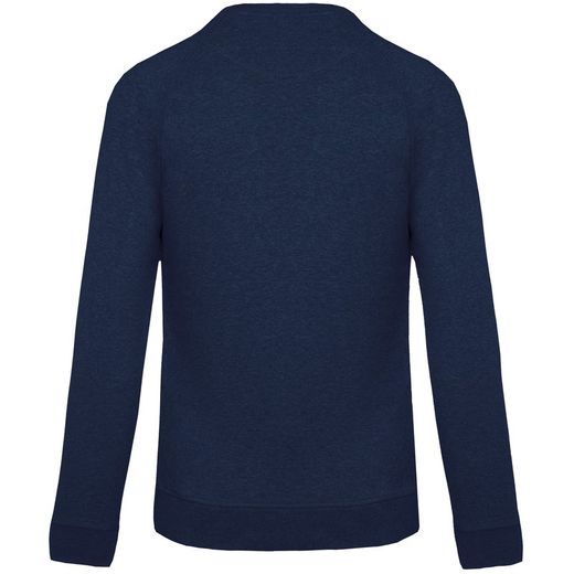 Sudadera algodón orgánico con cuello redondo y mangas raglán