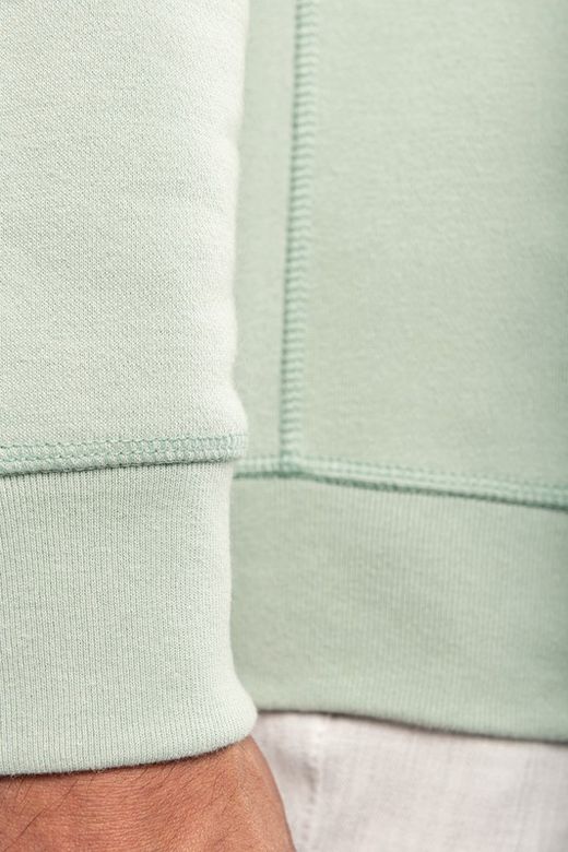 Sudadera algodón orgánico con cuello redondo y mangas raglán