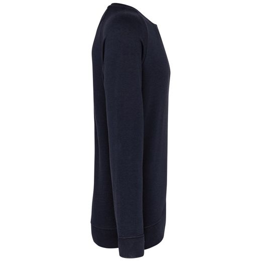 Sudadera algodón orgánico con cuello redondo y mangas raglán