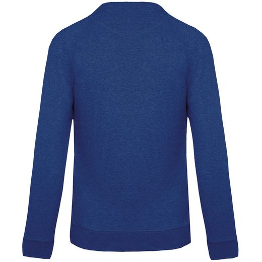 Sudadera algodón orgánico con cuello redondo y mangas raglán