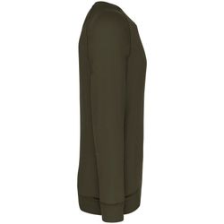 Sudadera algodón orgánico con cuello redondo y mangas raglán