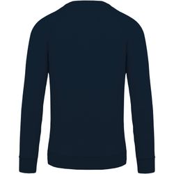Sudadera algodón orgánico con cuello redondo y mangas raglán