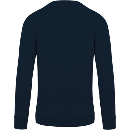 Sudadera algodón orgánico con cuello redondo y mangas raglán