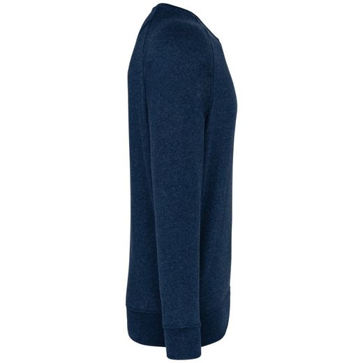 Sudadera algodón orgánico con cuello redondo y mangas raglán