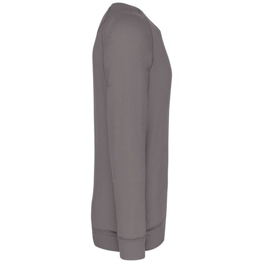 Sudadera algodón orgánico con cuello redondo y mangas raglán