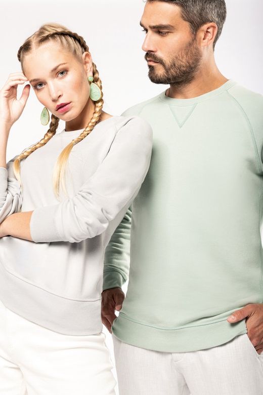 Bio-Baumwoll-Sweatshirt mit Rundhalsausschnitt und Raglanärmeln