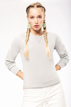 Bio-Baumwoll-Sweatshirt mit Rundhalsausschnitt und Raglanärmeln
