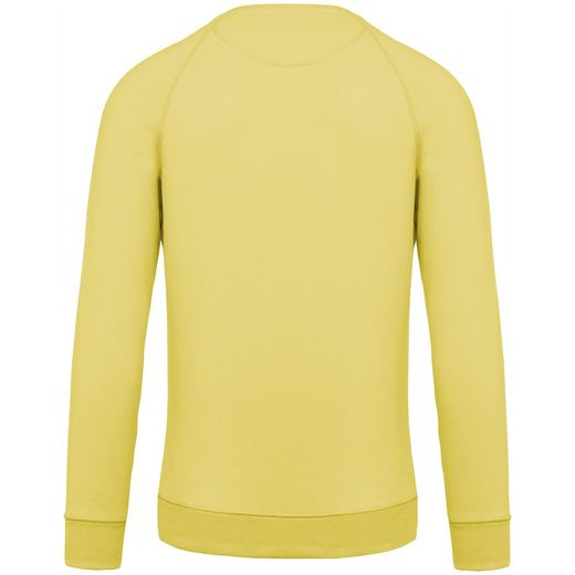 Sudadera algodón orgánico con cuello redondo y mangas raglán
