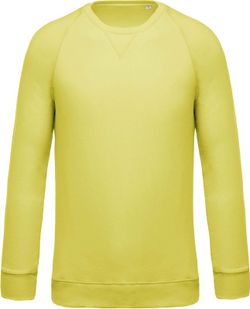 Sudadera algodón orgánico con cuello redondo y mangas raglán
