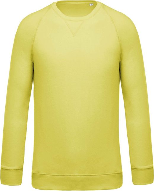 Sudadera algodón orgánico con cuello redondo y mangas raglán