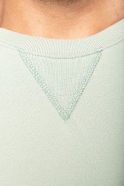 Sudadera algodón orgánico con cuello redondo y mangas raglán