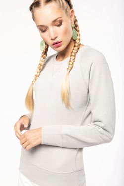 Bio-Baumwoll-Sweatshirt mit Rundhalsausschnitt und Raglanärmeln