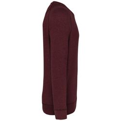 Sudadera algodón orgánico con cuello redondo y mangas raglán