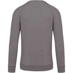 Sudadera algodón orgánico con cuello redondo y mangas raglán