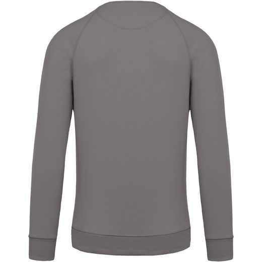 Sudadera algodón orgánico con cuello redondo y mangas raglán