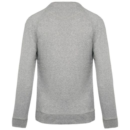 Sudadera algodón orgánico con cuello redondo y mangas raglán