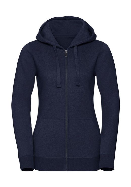 Authentische Melange Hoodie / Zip Frau