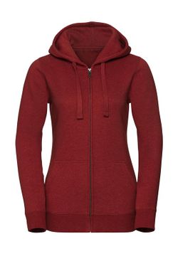 Authentische Melange Hoodie / Zip Frau