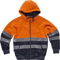 Sudadera AV combinada Naranja / Marino