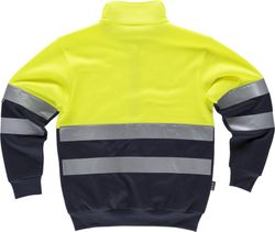 Kombiniertes AV-Sweatshirt mit Reißverschluss, reflektierendem Torso und Ärmeln, Seitentaschen Yellow AV Navy