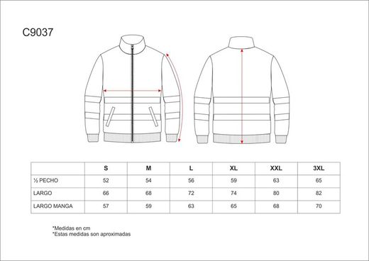 Sudadera AV combinada con cierre cremallera Naranja / Marino