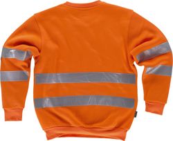 Sudadera AV cuello redondo con cintas reflectantes en torso y mangas Naranja