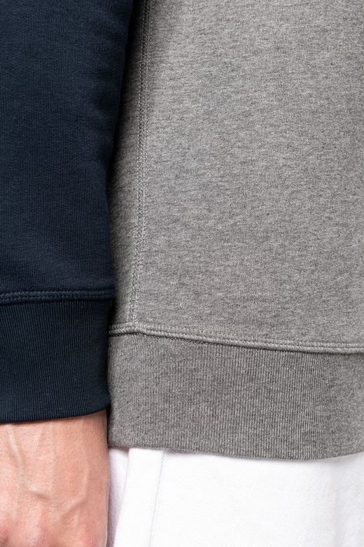 Zweifarbiges Sweatshirt aus Bio-Baumwolle Raglanärmel mit Rundhalsausschnitt für Männer