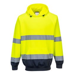 Sudadera bicolor con capucha