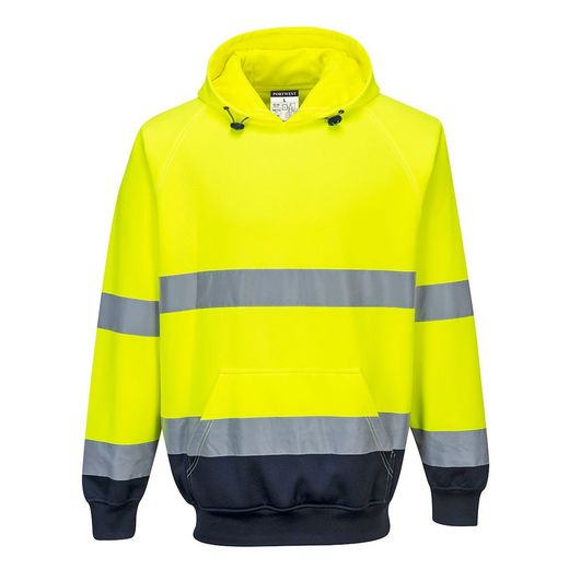 Sudadera bicolor con capucha