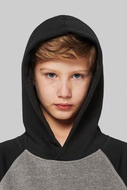 Zweifarbiger Hoodie für Jungen
