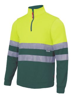 Sudadera bicolor cremallera av Velilla 305701