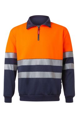 Sudadera bicolor cremallera rs