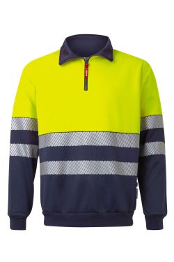 Sudadera bicolor cremallera rs
