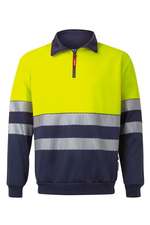 Sudadera bicolor cremallera rs
