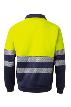 Sudadera bicolor cremallera rs