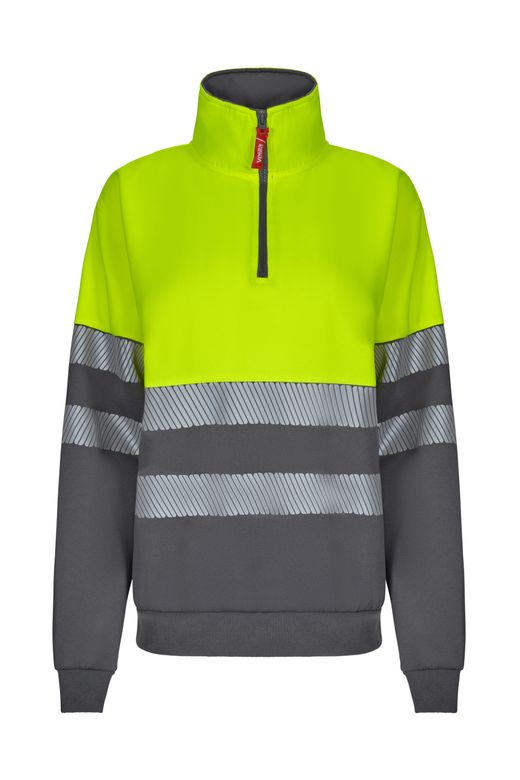 Sudadera bicolor cremallera rs