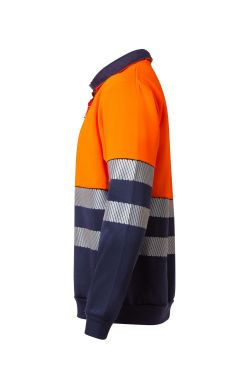 Sudadera bicolor cremallera rs
