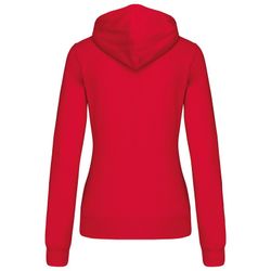 Sudadera capucha contrastada mujer