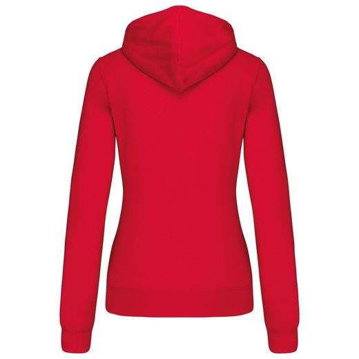 Sudadera capucha contrastada mujer