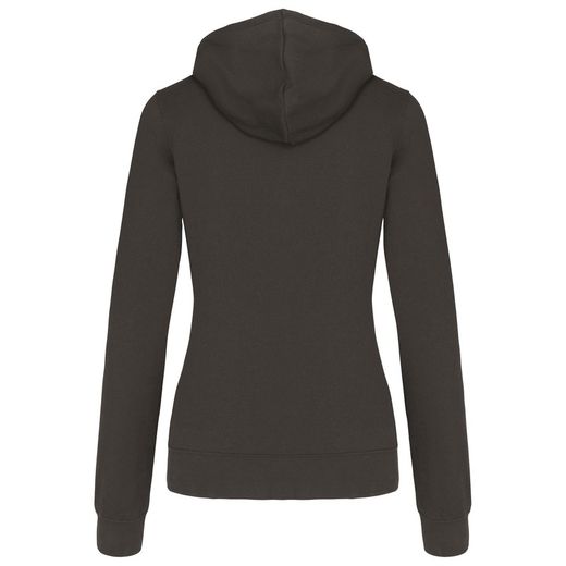 Sudadera capucha contrastada mujer