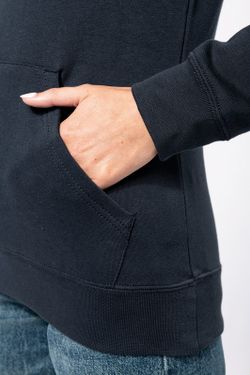 Sudadera capucha contrastada mujer